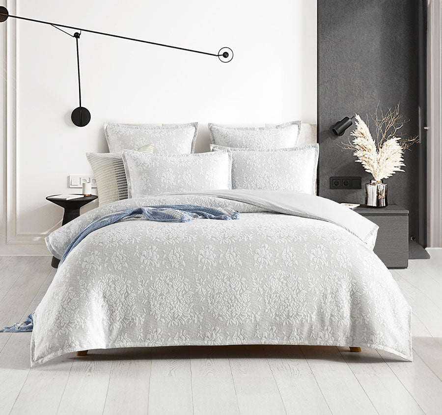 Chloe Jersey Quilt Cover Set Range Ivory – Manchester Warehouse