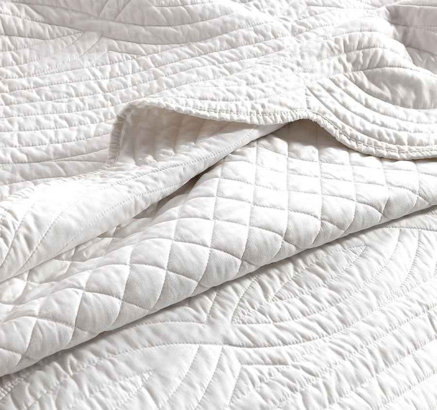 Scallop Coverlet Set Range Pearl – Manchester Warehouse