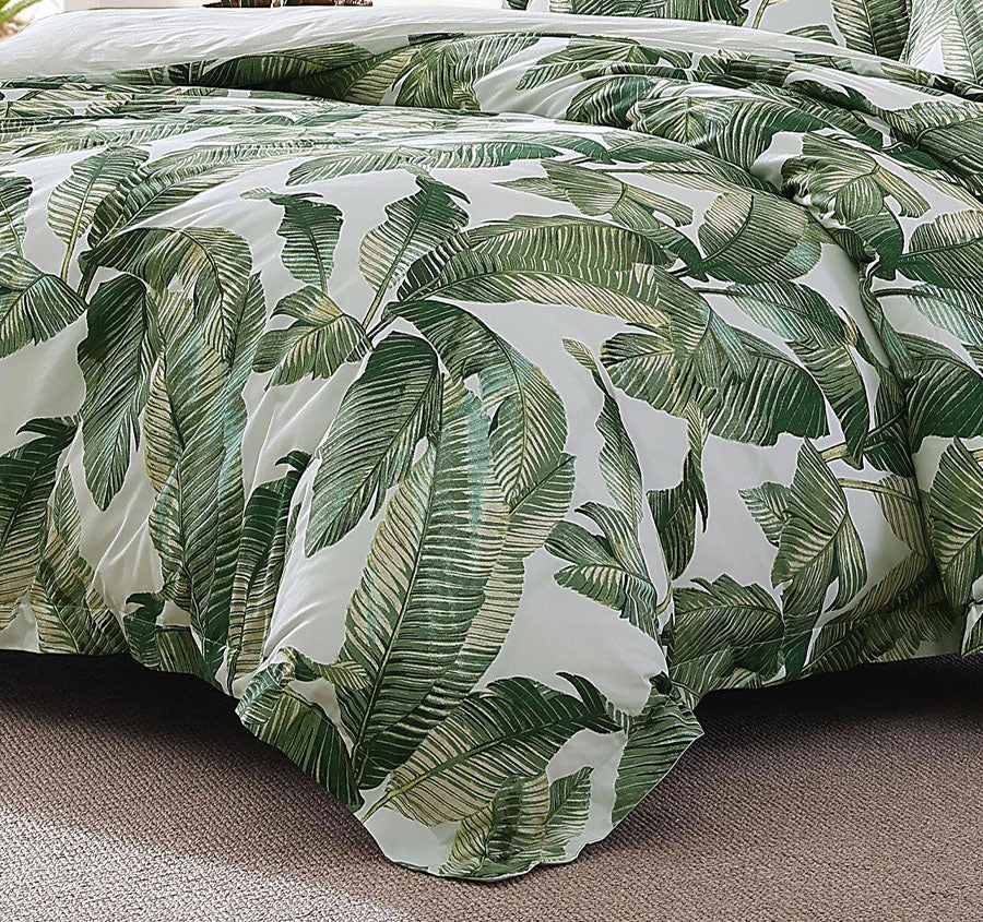 Fiesta Palms Quilt Cover Set Range Green – Manchester Warehouse