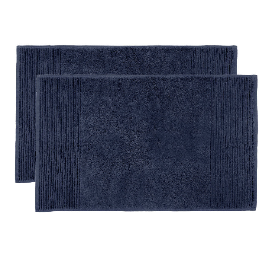 Navy blue bath 2025 mats and towels