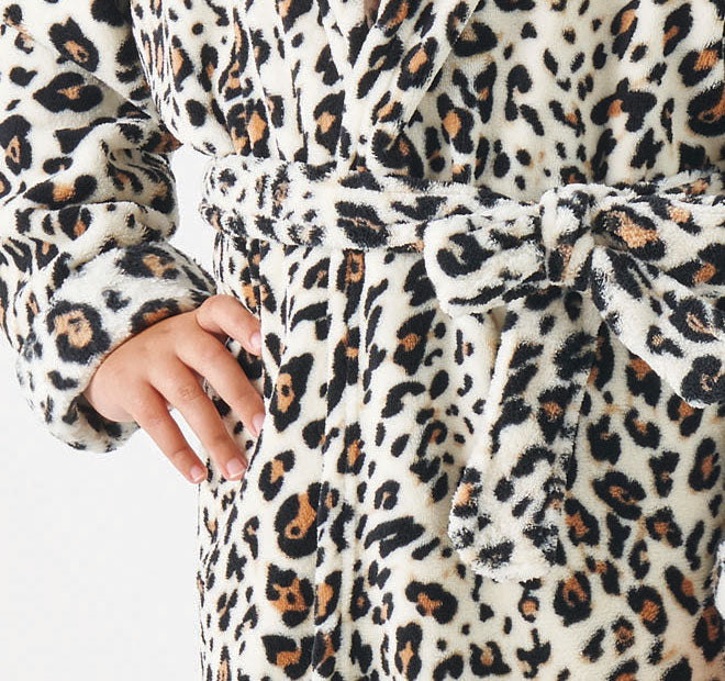 Childrens leopard best sale print dressing gown