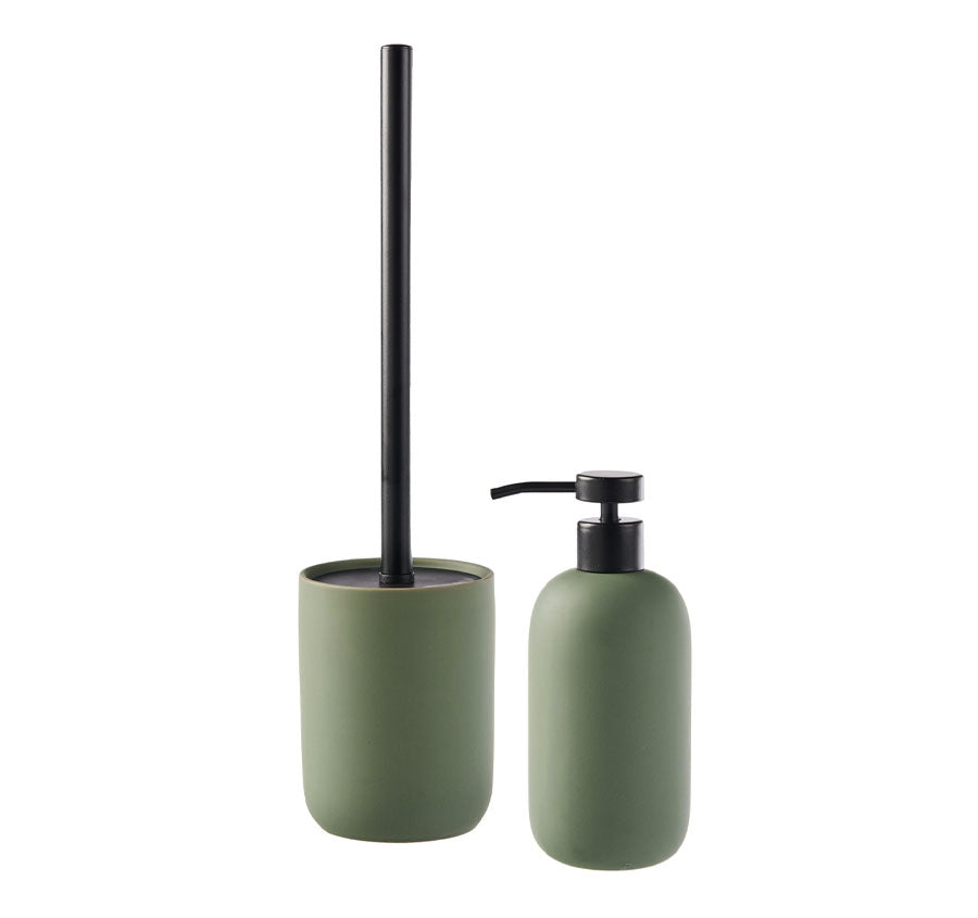 Green toilet 2024 brush holder