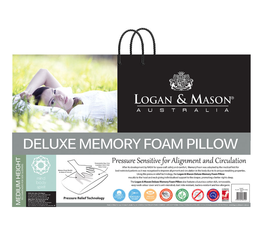 Logan & mason store memory foam pillow