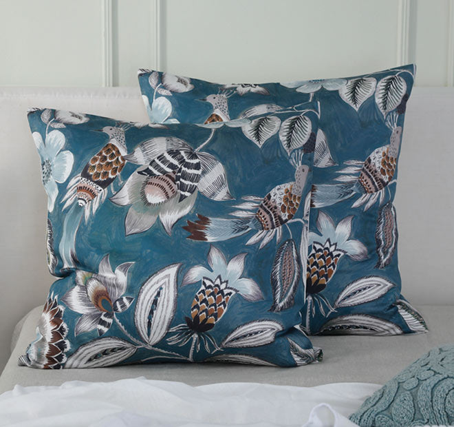 Teal sales european pillowcase