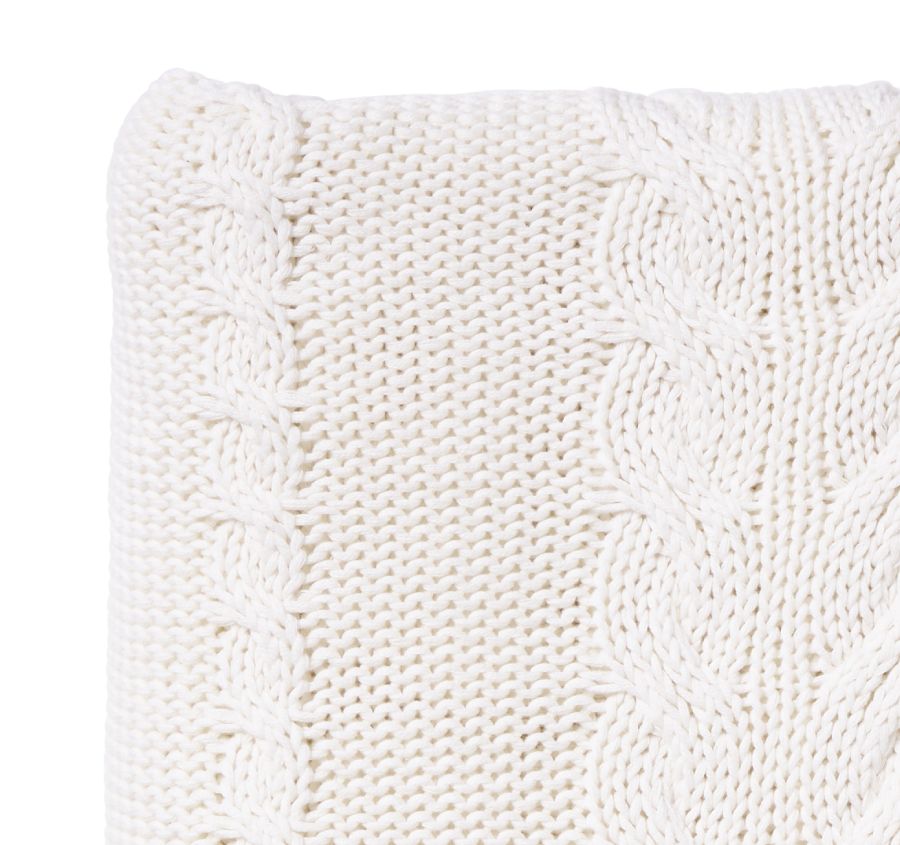 Country Cable Knit 130x170cm Throw White – Manchester Warehouse