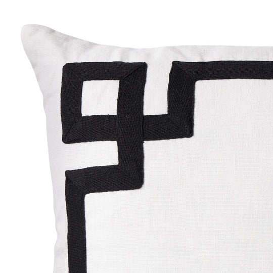 Linen Key 50x50cm Filled Cushion Black